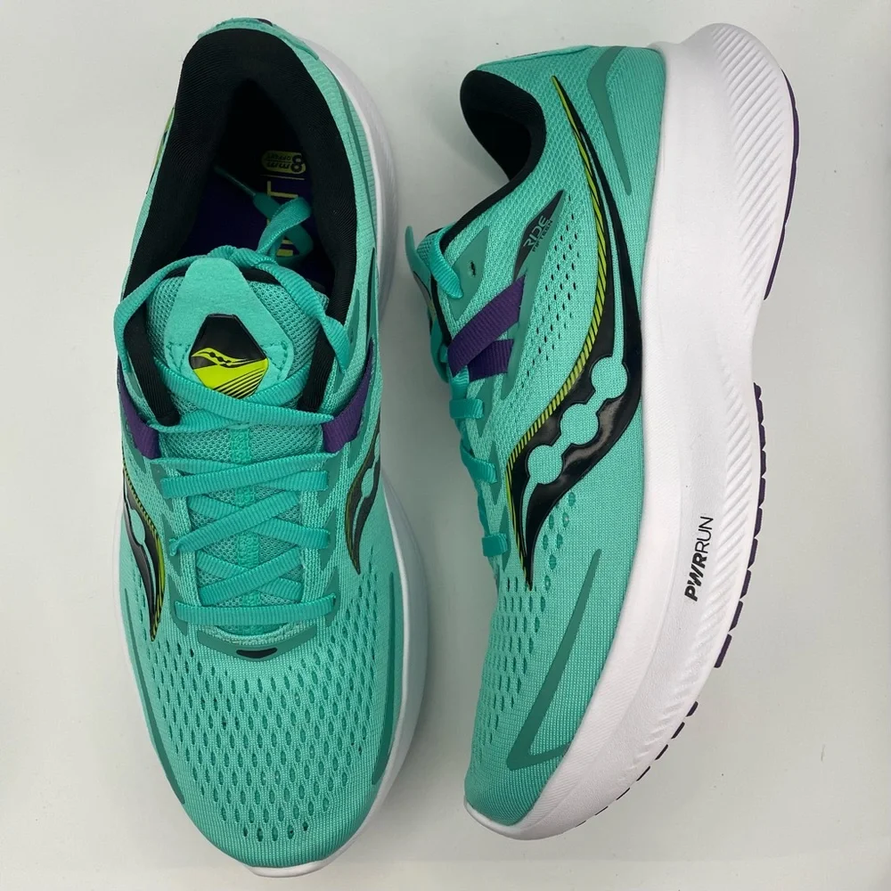 SAUCONY Ride 15 running athletic sneakers women Size 8.5 - Picture 4 of 13